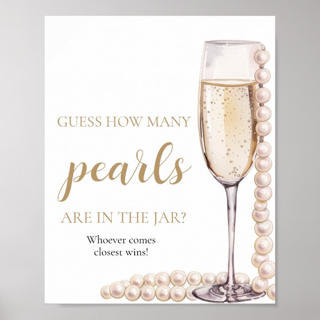 Poster Perles et Procuco Devinez combien de perles jeu (Devant)