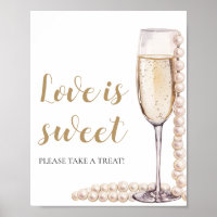 Perles et Prosecco Champagne L'amour est doux sign
