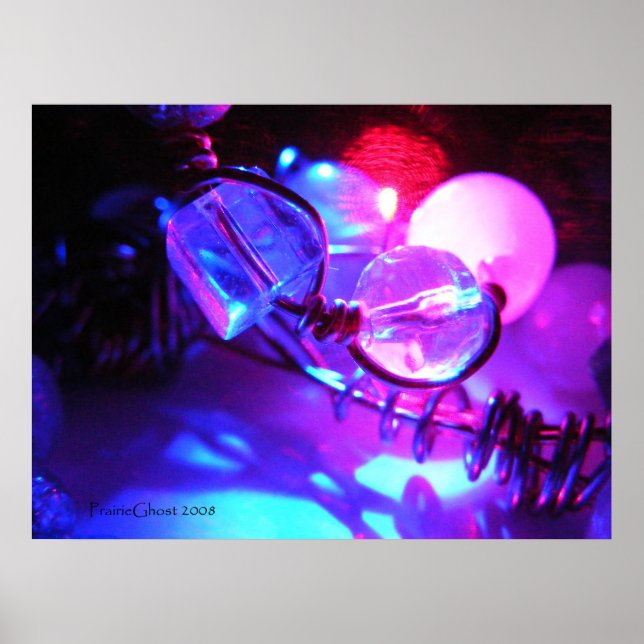 Poster Perles lumineuses et fil 1 (Devant)