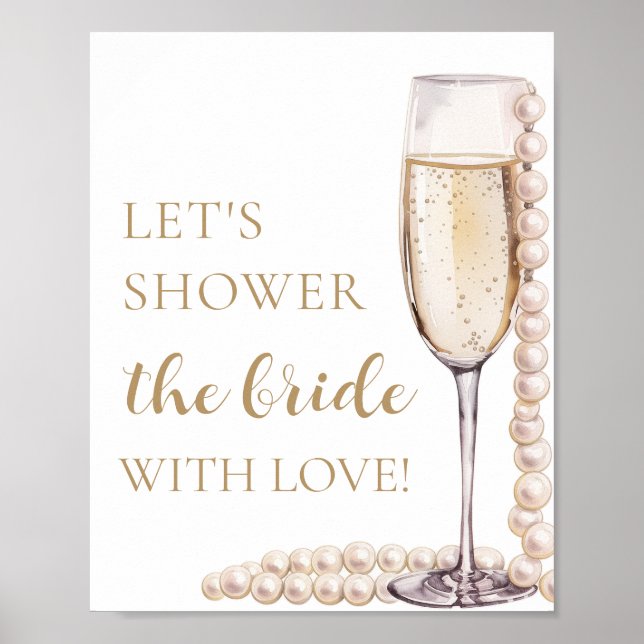 Poster Perles Prosecco Faisons Pleuvoir d'Amour sur la Ma (Devant)