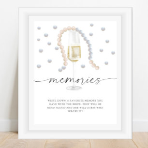 Poster Perles & Prosecco - souvenirs avec la mariée 