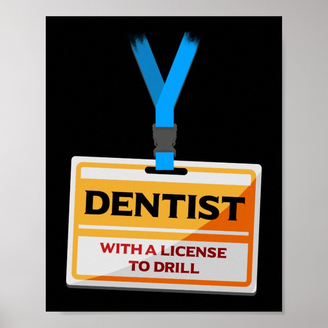 Poster Permis De Perfectionnement Dentiste Dentiste Denti (Devant)