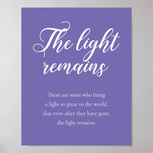 Poster Permuter La Lumière Reste Mariage commémoratif (Devant)