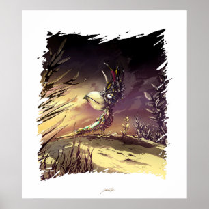 Poster Perroquet africain dans la savane