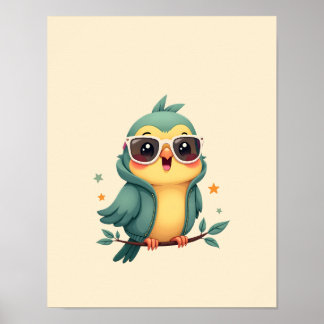 Poster Perroquet coloré Jungle Friend Wall Art