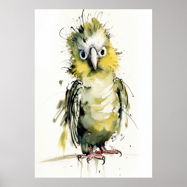 Poster Perroquet débridé (Devant)