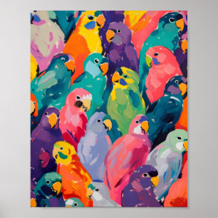 Poster Perroquets Néon 🦜