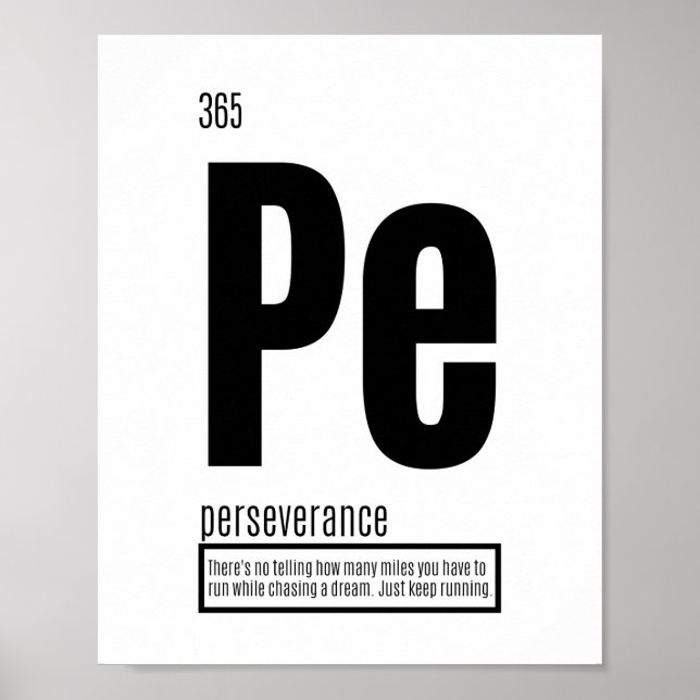 Poster Persévérance - Éléments fondamentaux du succès (Devant)