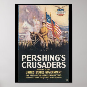 Poster Pershing Croisés Seconde Guerre mondiale