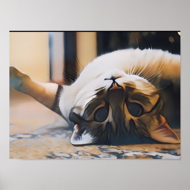 Poster Persian Kitten - Fourrure molle et grands y (Devant)
