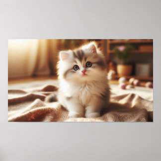Poster Persian Kitten - Fourrure molle et grands y