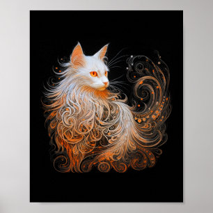 Poster Persiens orange Chat Long Cheveux mignon Kitten Lo