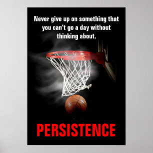 Poster Persistance Basketball Inspiration Motivation