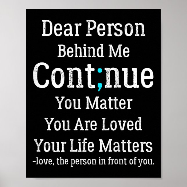 Poster Person Behind Me Suicide Prevention And Depression (Devant)