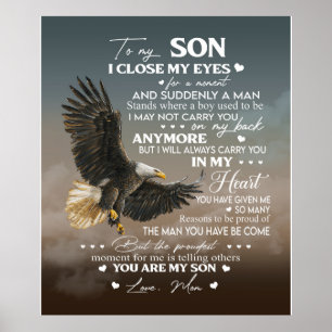 Poster Personalize To My Son From Love Mom Gifts