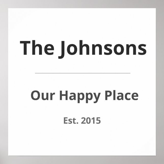 Poster Personalized Family Mug – Custom Family Name & Yea (Devant)