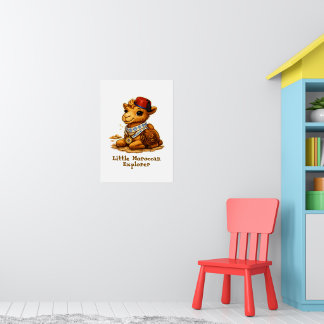 Poster Personalized Little Moroccan Explorer Camel – Cute