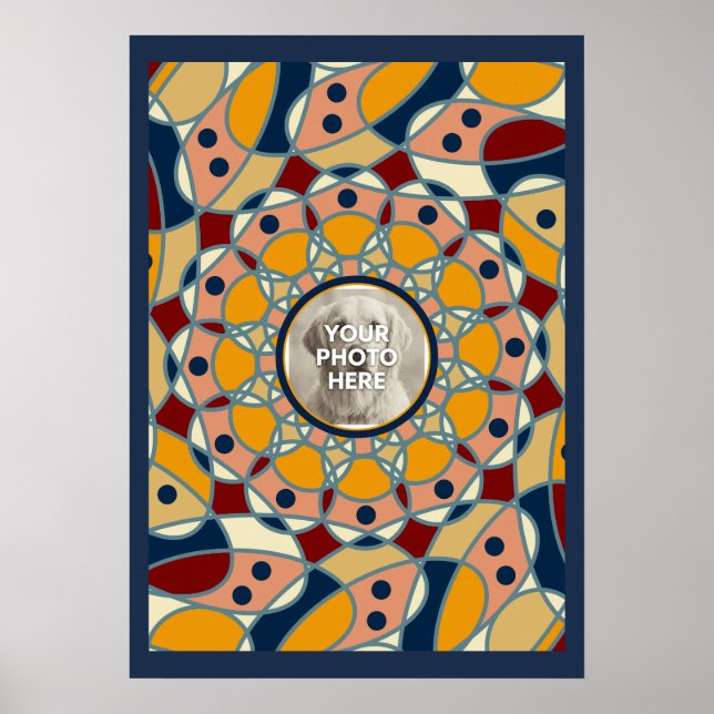 Poster Personalized Photo Mandala Design Baby Shirt (Devant)