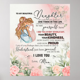 Poster Personalized To My Daughter From Mom