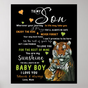 Poster Personalized To My Son From Love Mom