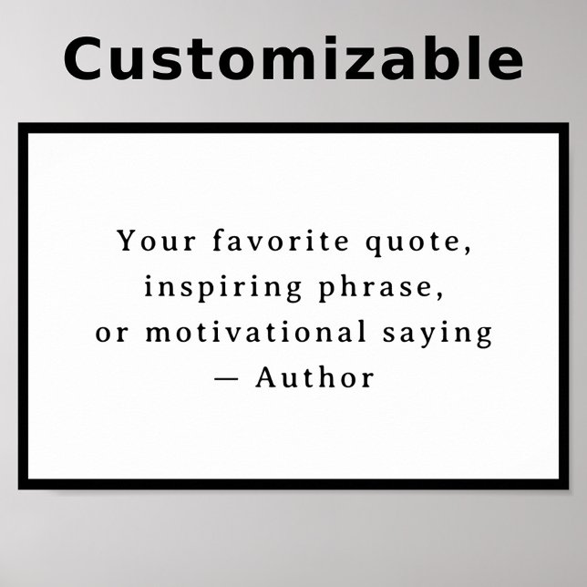 Poster Personalized  Your Funny Quote – Create Your Own (Créateur téléchargé)