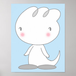 Poster Personnage de dinosaure apaisant.
