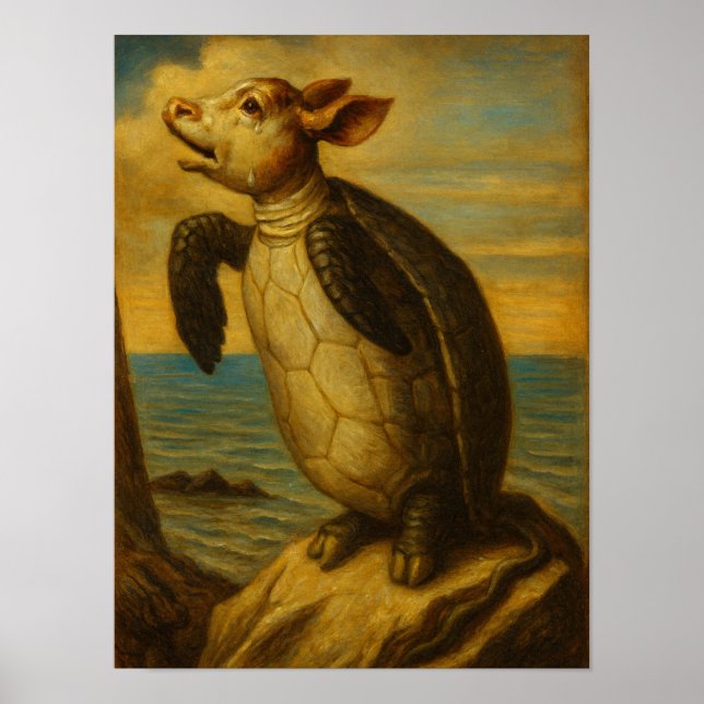 Poster Personnage de la Tortue Fausse de Lewis Carroll (Devant)