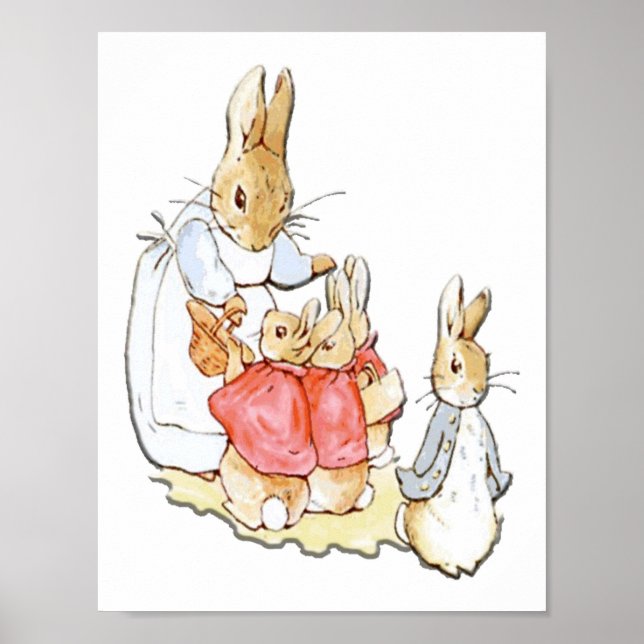 Poster Personnages de la pépinière Peter Rabbit Beatrix P (Devant)
