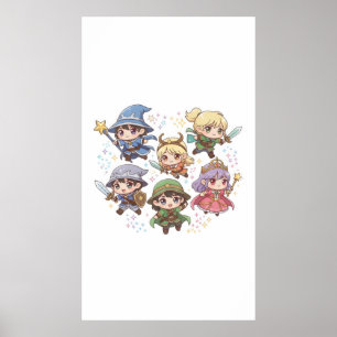 Poster Personnages d'imaginaire mignon, assistant ranger 