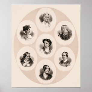 Poster Personnages Importants Du Mouvement Suffrage