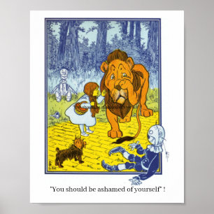Poster Personnages vintage du Magicien d'Oz