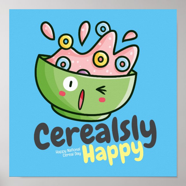 Poster Personnalisable Cerealsly Happy (Devant)