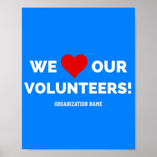 Poster Personnalisable Nous aimons nos bénévoles