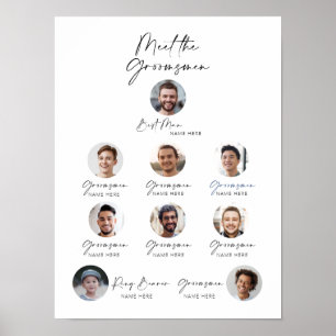 Poster Personnalisable Rencontrez les Groomsmen Introduct