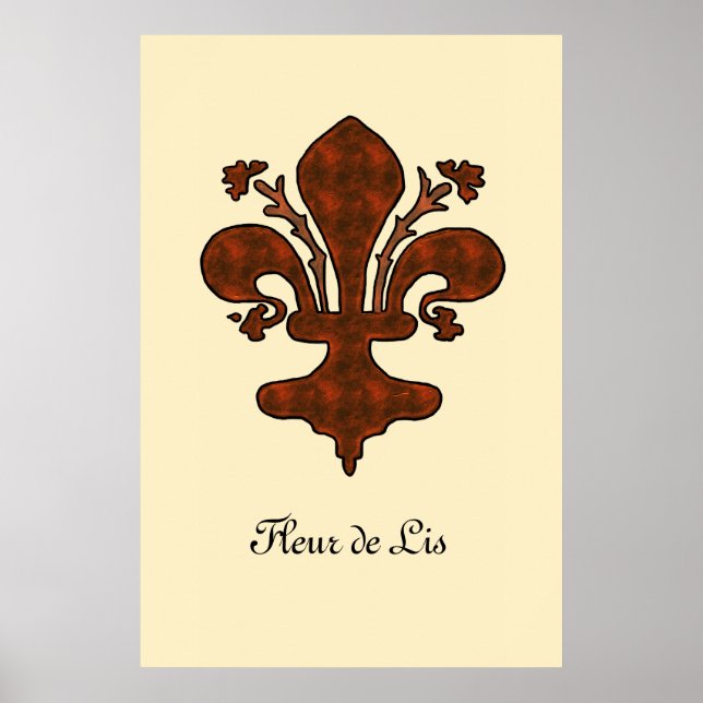 Poster Personnalisable Style médiéval Florence Fleur de L (Devant)