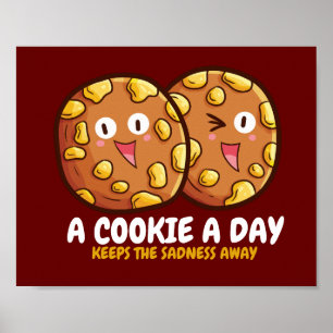Poster Personnalisable "Un biscuit par jour"