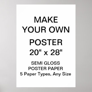 Poster personnalisé 20 po x 28 po Semi-brillant