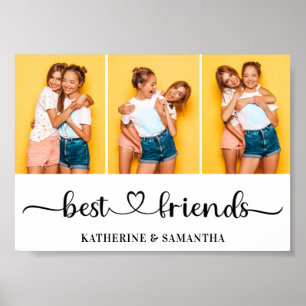 Poster Personnalisé 3 Photo Collage Meilleurs Amis Pour T