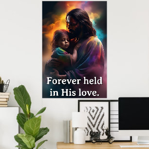 Poster Personnalisé À jamais tenu dans son amour