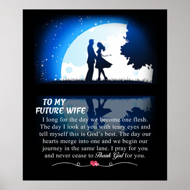 Poster Personnalisé À Ma Future Femme Du Mari (Devant)