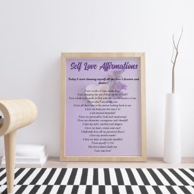Poster Personnalisé Affirmations Self-Love (Créateur téléchargé)