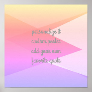 poster personnalisé ajouter votre devis rose et gr