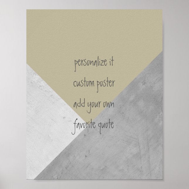 poster personnalisé ajouter votre propre devis géo (Devant)