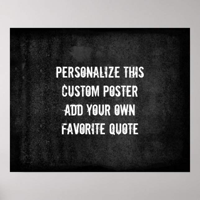 poster personnalisé ajouter votre propre devis gri (Devant)