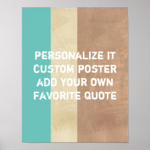 poster personnalisé ajouter votre propre devis sur