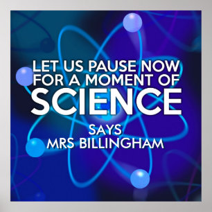 Poster Personnalisé Arrêtons-nous maintenant Science