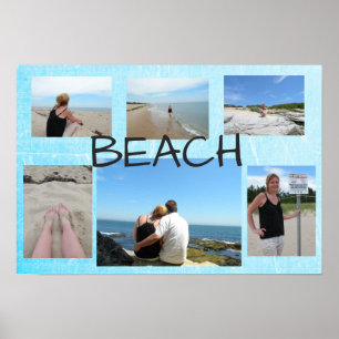 Poster personnalisé Beacht Blue Multi Picture