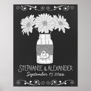 Poster personnalisé Chalkboard Mason Jar