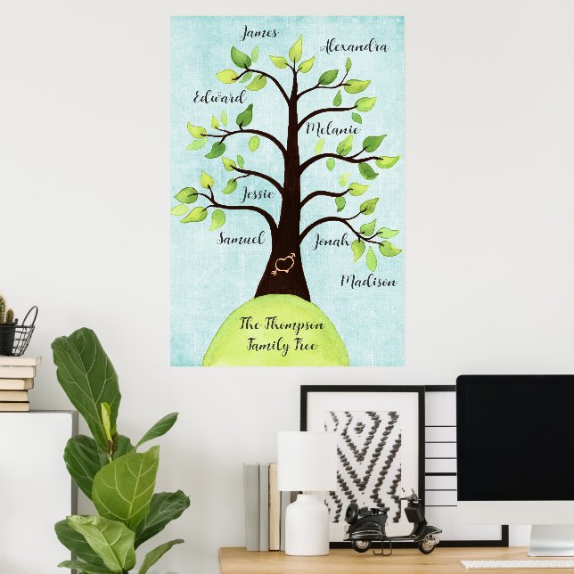 Poster personnalisé Créer votre propre arbre de ré (Bureau à domicile)