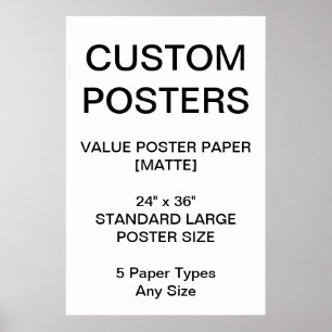 Poster personnalisé de 24 po x 36 po sur mesure